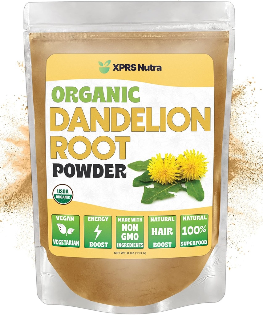 XPRS Nutraの有機性 Dandelion の根の粉 - レバー サポートのためのビーガン友好的な酸化防止力 - 茶および飲料のための Dandelion の根 - 免疫の Boosting の Dandelion の粉 (8 のOunce)