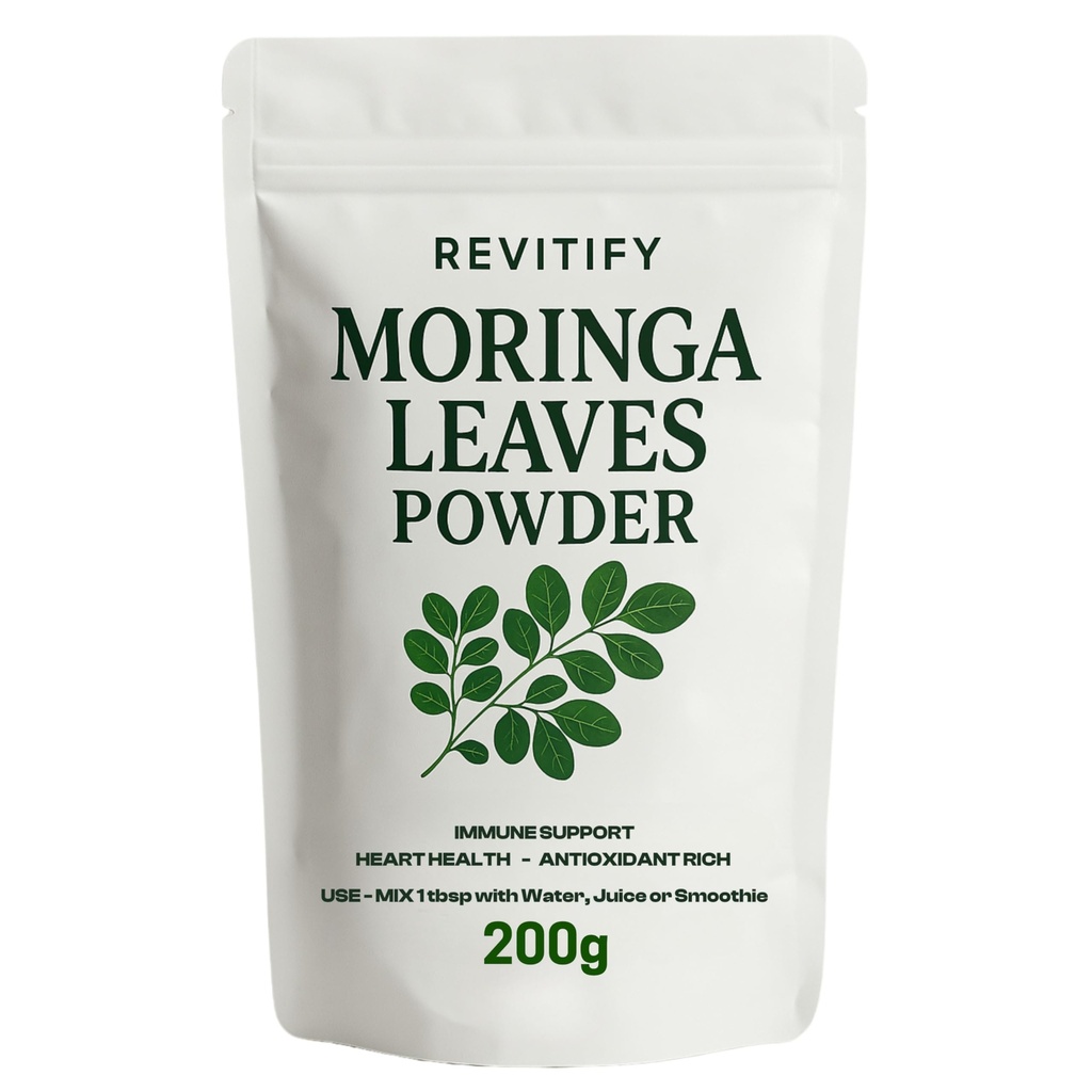 Moringa Powder | 200g 100% Pure & Natural Moringa Leaves Powder | Rich in Antioxidants, Vitamins & Minerals | Supports Immunity & Energy