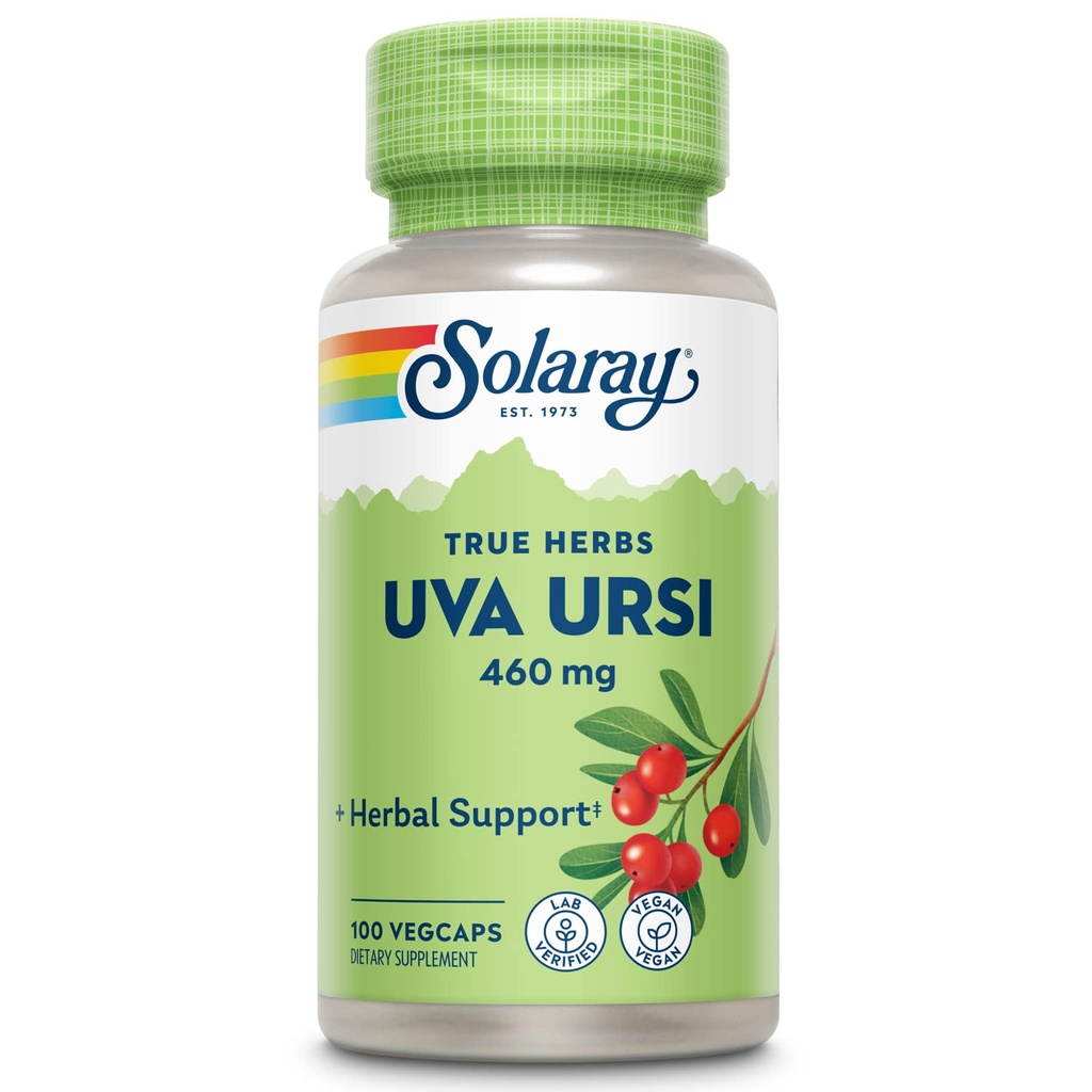 SOLARAY UVA ウルシリーフ 460 mg | ヘルシーブラーダー、腎臓および尿路機能サポート | 非GMO | 100ct (Take 3 Daily)