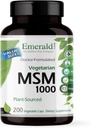 EMERALD LABS MSM 1000mg - メチルスルフォニルメタンとの共同、肝臓及び免疫サポート補足-グルテンフリー及び添加物なし- 200の野菜カプセル(100日の供給まで)