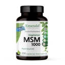 EMERALD LABS MSM 1000mg - メチルスルフォニルメタンとの共同、肝臓及び免疫サポート補足-グルテンフリー及び添加物なし- 200の野菜カプセル(100日の供給まで)