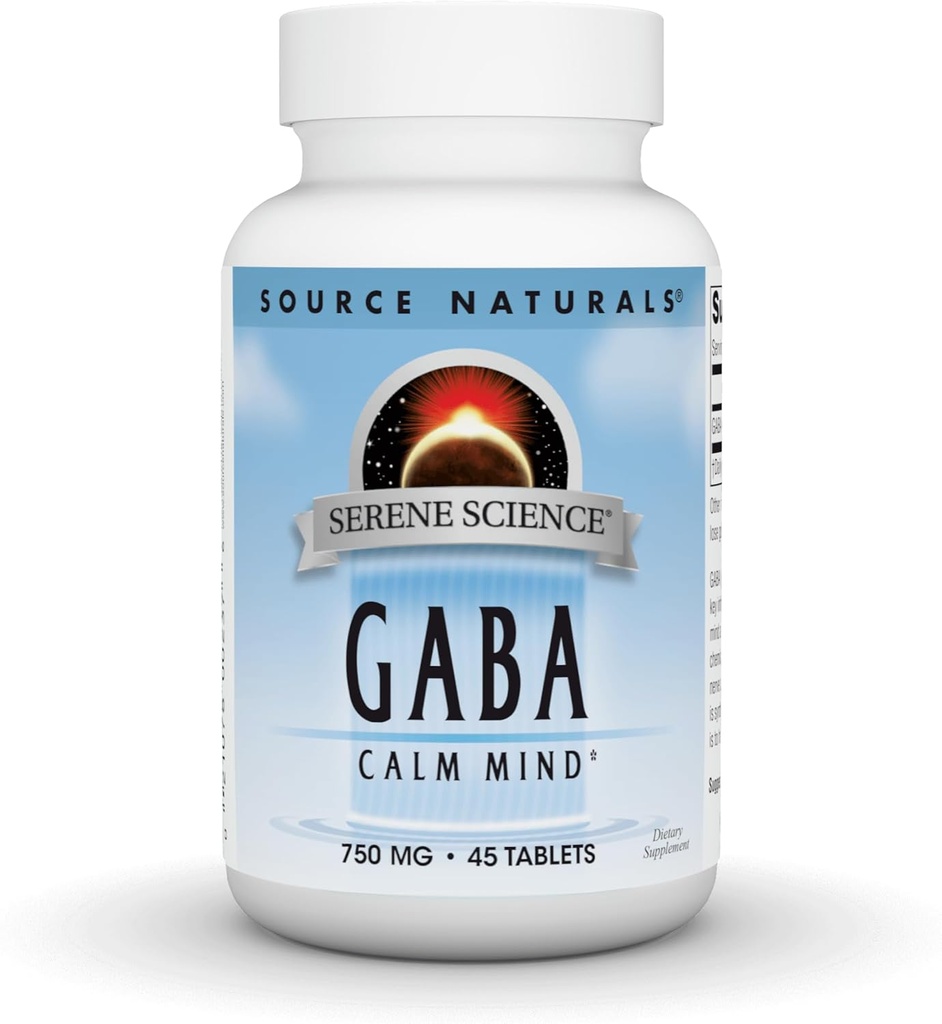 源のNaturalsのSereneの科学GABA、カルムの心のための、750mg - 45のタブレット