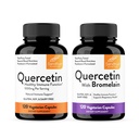SandhuのQuercetin 1000mg & Quercetin with Bromelain 1000mg/サービングBioflavonoids サプリメントコンプレックス|男性と女性のための免疫健康をサポート