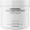 酸味のLiposomalのコラーゲンのペプチッド粉+ビタミンC及びQuercetin、Phospholipidの複合体、草供給されたPasure上げられた加水分解されたコラーゲンのタイプI及びIIIの補足オールインワン、非GMO、14.97のoz