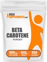 BulkSupplements.comベータカロテンパウダー - ベータカロチンサプリメント、免疫とビジョンのサポートのためのビタミンAサプリメント - グルテンフリー、給餌あたり900mg、500g(1.1ポンド)(パッケージ1)