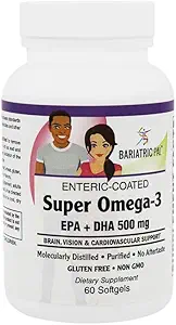 BariatricPal スーパーオメガ-3 ソフトゲル (60 カウント) 後味なし!