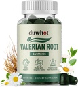 Valerian Root Gummy、睡眠とストレスの救済のための有機Valeian Root、大人のためのChamomile花、子供フレンドリー、Apple Flavor、60カウントの強化