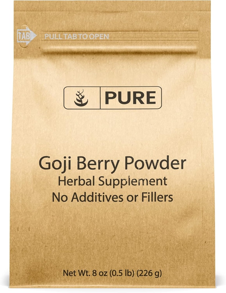 純粋な元の原料のGojiの果実の粉(8oz)のWolfberryの従来の草の補足、非GMO