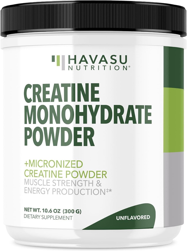 Micronized Creatine Monohydrate Powder - Post Workout Recovery Drink - Muscle, Strength and Energy Production - 5g Unflavored, Non-GMO, Vegan and Gluten Free Creatine Powder for Men - 60 Servings