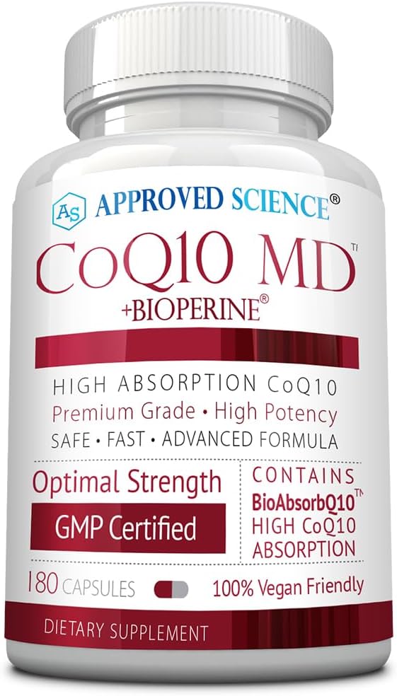 承認された科学技術CoQ10 MD - より速い吸収のためのBioperine®との余分強さ300mgの純粋なCoQ10 -最適サポート - 3か月の供給