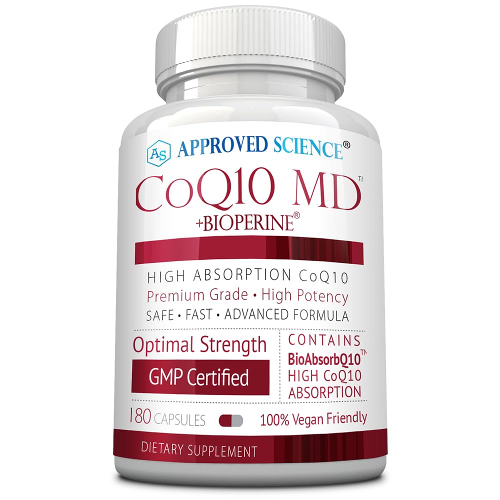 承認された科学技術CoQ10 MD - より速い吸収のためのBioperine®との余分強さ300mgの純粋なCoQ10 -最適サポート - 3か月の供給