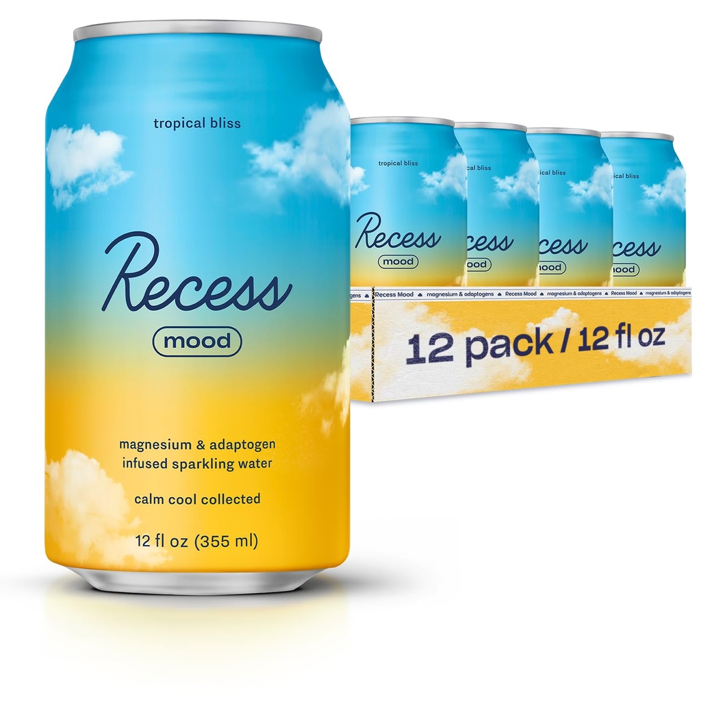 引込められたマグネシウム及び適応物質の飲み物、弛緩飲料、12のOunce (Tropical Bliss、12のパック)