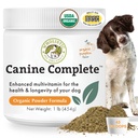 wholistic ペット オーガニック カイン 完全 - 犬マルチビタミン パウダー - 1 Lb - 毎日の犬のビタミンとサプリメント - 免疫システム、皮膚、コート、全体的な健康 - 小さくて大きな繁殖