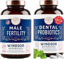 WINDSOR BOTANICALSの新鮮な息のための男性の生殖能力の補足そして口頭プロバイオティクス-人の健康の束