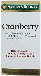 Nature's Bountyクランベリー栄養補助食品60ソフトジェル(パック3)