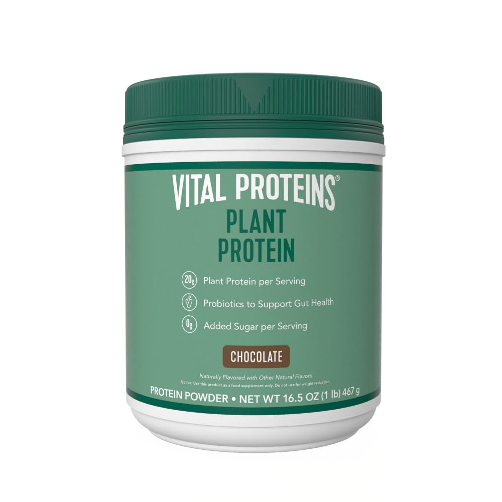 胎児タンパク質粉末 - 20g植物は、キッケパ - 1B CFU Probiotic for Gut Health、砂糖なし - チョコレート、16.5オンス