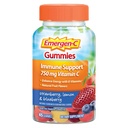 大人のためのEmergen-C 750mgビタミンCグミ、免疫サポートグミ、グルテンフリー、イチゴ、レモン、ブルーベリー味 - 45カウント