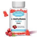 L-Methylfolate 15mg & メチルB12グミー, 脳の健康のための飼料, 気分 & 免疫, DNA合成 & 修復, 砂糖フリー, ビーガン, クランベリー味, 60 カウント