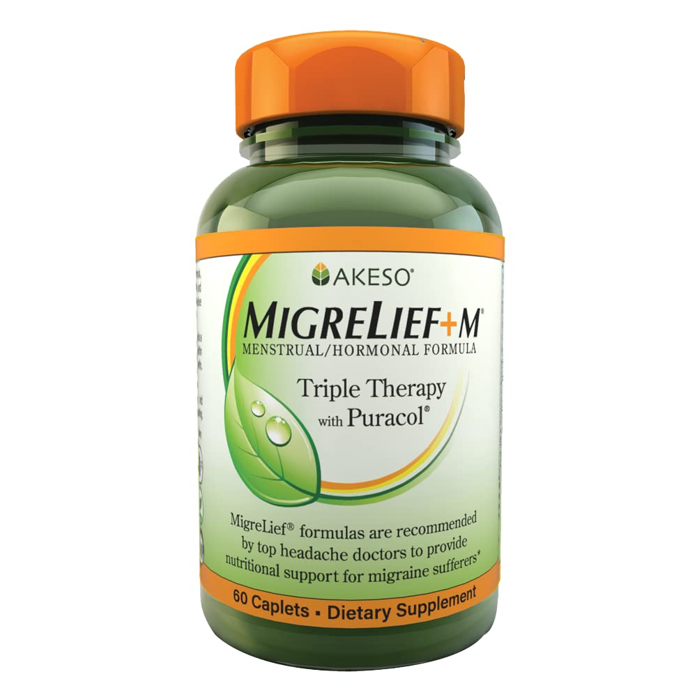 MigreLief + M - 女性の神経の健康とヘッドの快適さのための高度な栄養サポートサプリメント - 60カプレット(1ヶ月の供給)