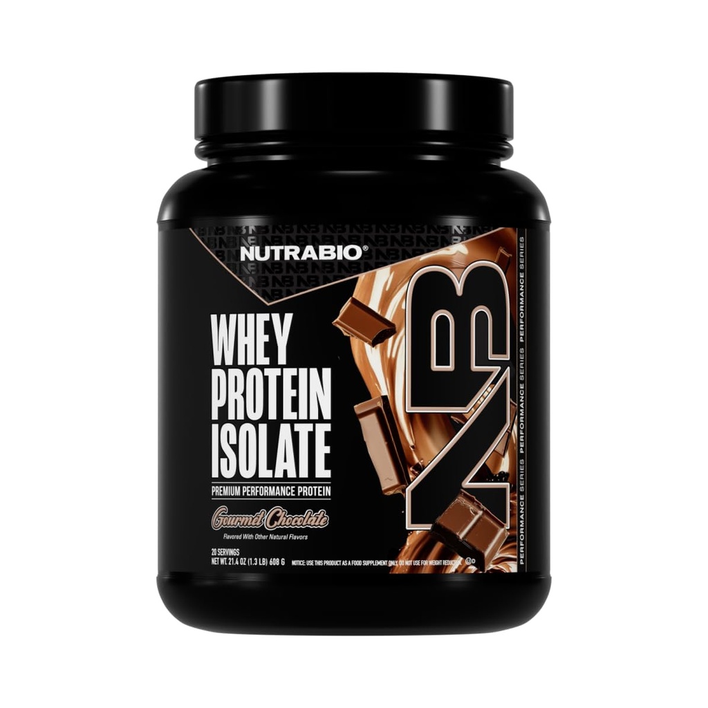 NutraBio 100%のWheyの蛋白質の隔離蛋白質の粉、完全なアミノ酸のプロフィール、非GMO、大豆及びグルテンフリー、低い炭水化物、低いカロリーの粘着性がある蛋白質の粉、グルメ チョコレート、2つのLbs