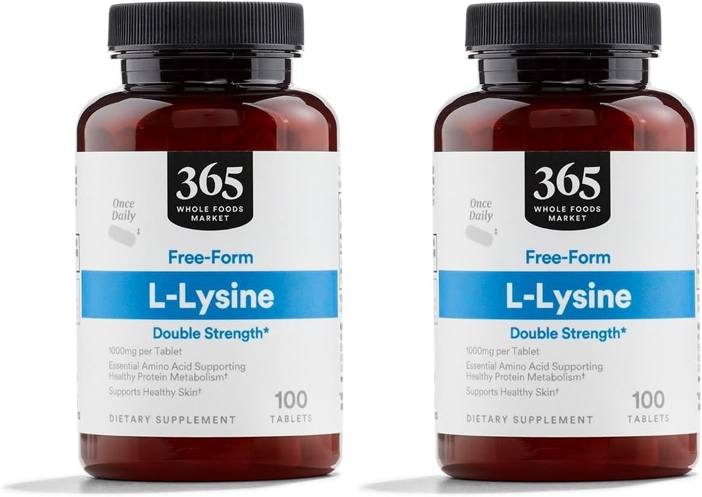 全食糧市場、L-Lysineの倍強さ、100のct (2のパック)