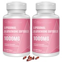 LiposomalのグルタチオンのSoftgels 1500MGのビタミンC、よりよい吸収、健康な老化、デトックス、免疫の健康、120のSoftgelsのための非GMOの強力な酸化防止剤が付いている減らされたグルタチオンの補足