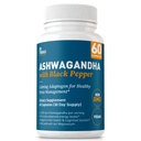 Dr. Tobias Ashwagandha カプセル, 1300 mg 有機アシュワガンダ ルート エキス ブラックペッパーとサービング, 摂食剤, エネルギー & フォーカス サプリメント, 60 ベジタリアン カプセル