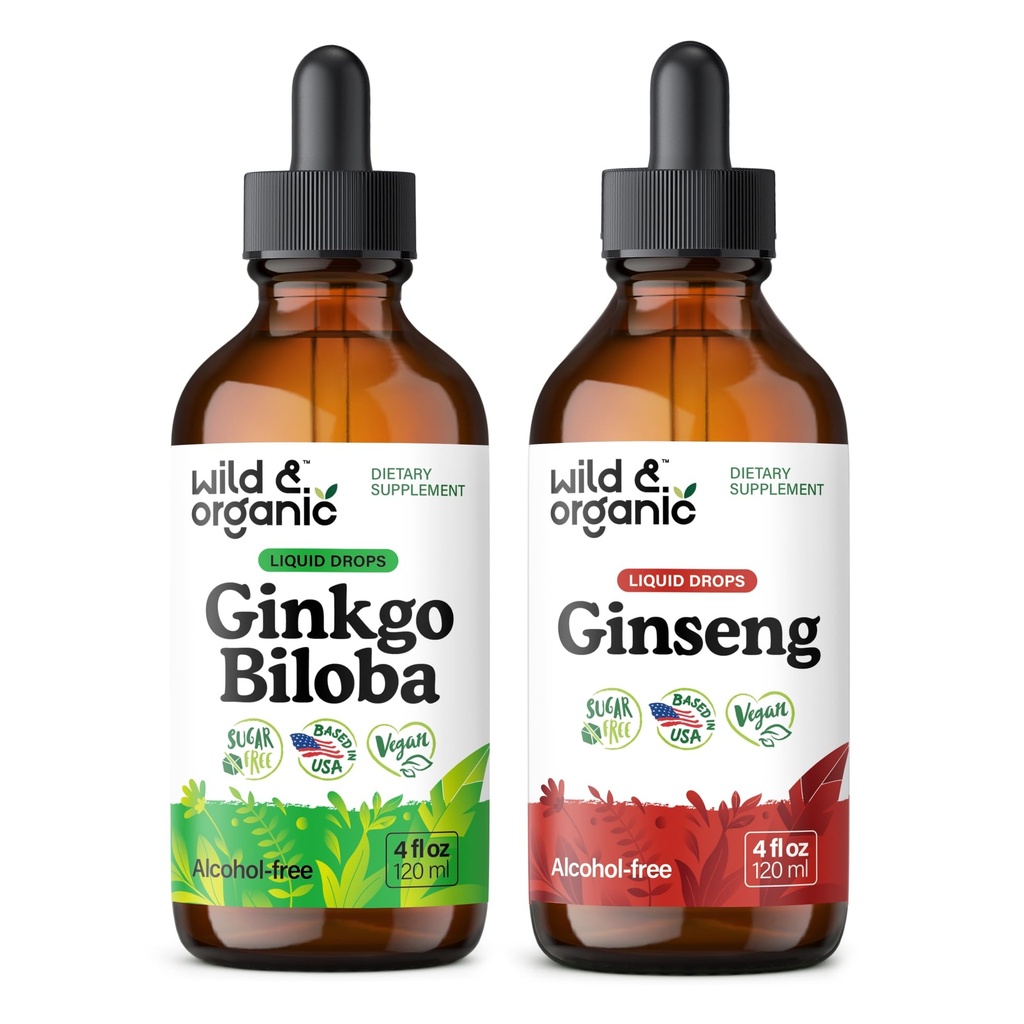 ワイルド & オーガニック ジンクゴ ビルバ チンチャー 4 fl oz & ジンセンチン 4 fl oz