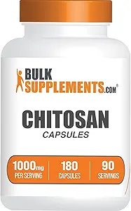 BulkSupplements.com Chitosanカプセル - Chitosanサプリメント、Chitosan 1000mg - Shellfish、サービングあたり2カプセル、180カプセル(パッケージ1)