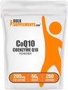 BulkSupplements.com Coenzyme Q10パウダー - Coenzyme Q10 200mgサプリメント、栄養補助食品 - グルテンフリー、給食当たり200mg、50g(1.8オンス)(パッケージ1)