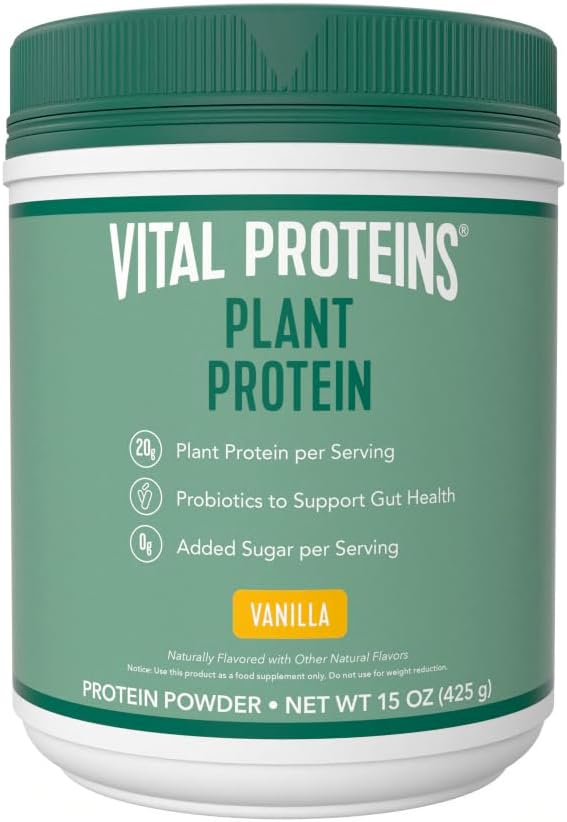 胎児タンパク質粉末 - 20g植物は、キッケパ - 1B CFU Probiotic for Gut Health、無添加砂糖 - バニラ、15オンス