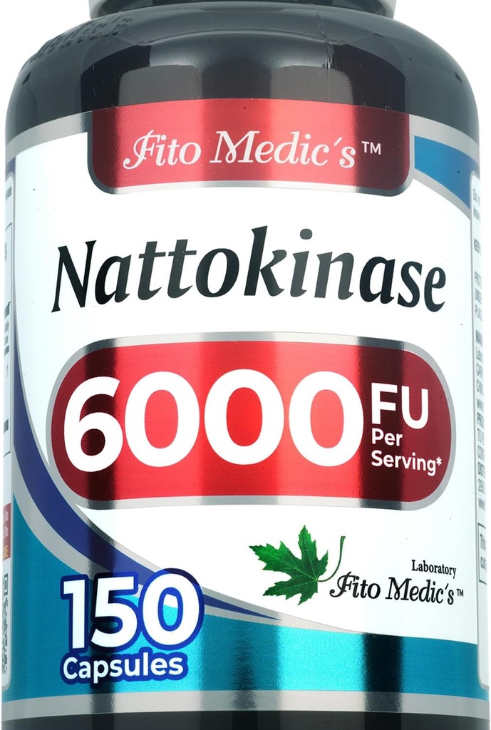 FITO MEDIC'S Lab - Nattokinase, Natto - 6000 FU の 酵素 サービングあたり, 150 カプセル, 超高吸収.