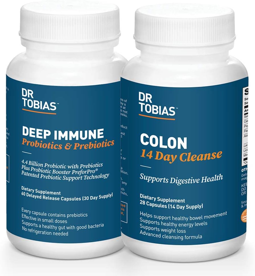 Dr. Tobias Digestive Kickstarter Bundle with Colon 14 Day Cleanse & Deep Immune Probiotics & Prebiotics   ビール天国