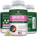 Bromelainおよび亜鉛1050mgのTRUTHENTICS Quercetin - 免疫、呼吸及び季節的なサポートのための優れた亜鉛ケルセチンの補足-非GMOのグルテンフリー- 60の野菜のカプセル