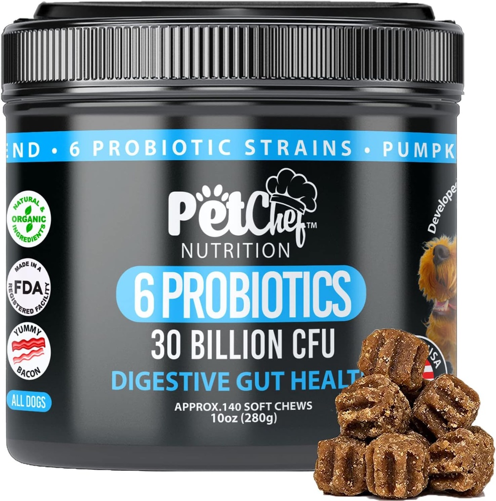 犬、すべての年齢とサイズ、ベーコン、140カウントのためのプロバイオティック咀嚼