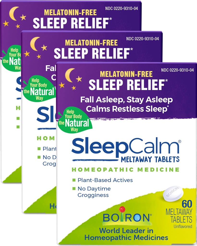 Boiron SleepCalm Sleep Aid for Deep, Relaxing, Restful Nighttime Sleep - Melatonin-Free と Non Habit-Forming - Dissolvable タブレット - 180 カウント