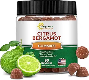 aSquared Nutrition Citrus Bergamot Gummies - Citrus Bergamot Extract Supplement 500mg Per Serving - Pure Gummy Alternative to Capsules & Pills