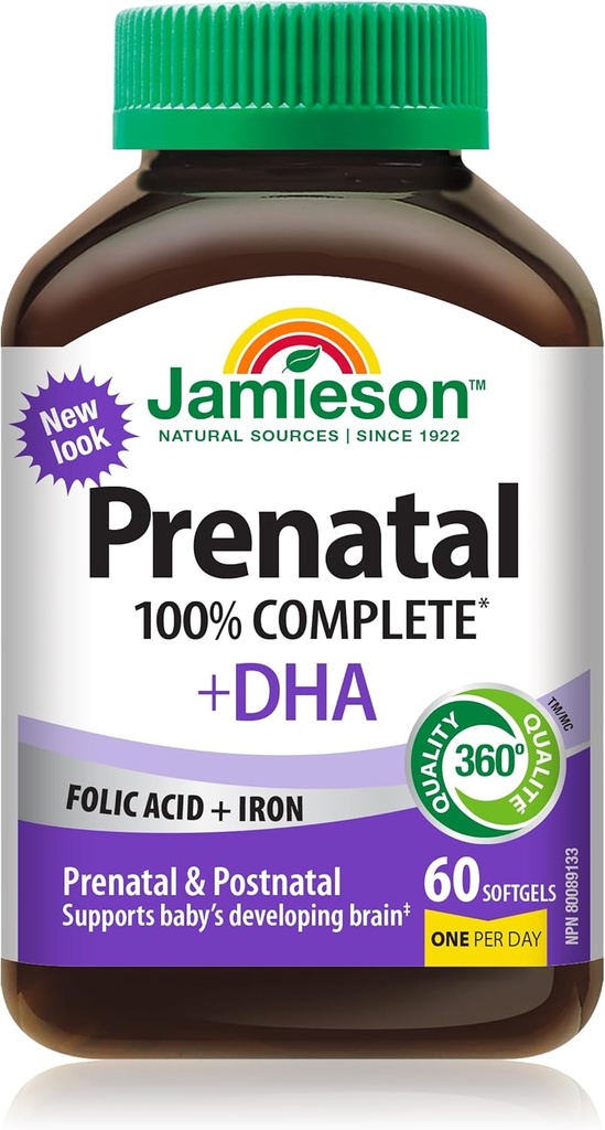 Jamieson PRENATAL DHAの補足60のSoftgelsとの完全なMultivitamin