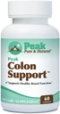 Peak Pure & Natural Colon Support - Colon Cleanse and Detox Supplement for Digestive Health - Gut Health Support with Inulin and Senna Leaf Extracts - with Fiber, Prebiotics, and Probiotics - 1 Pack