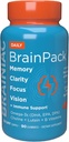 Brainiac毎日のBrainPackのガミー、サポートOmega 3 DHA EPA DPA、コリン、B6及びB12および免疫サポート、Citrus Berryの味、90のctinの目の健康のためのLuteinの健康
