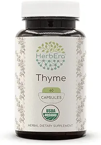 ハーブエラタイム60カプセル、800mg、USDAオーガニックタイム(Thymus Vulgaris)ドライリーフ(60カプセル)