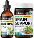 BIO KRAUTER Bacopa Tincture 4 Fl. Oz. & Brain サポート 60 グミ