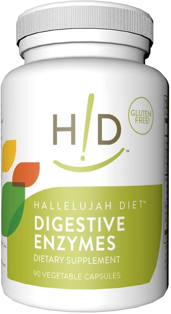 Hallelujahダイエット - 消化酵素、食事療法のサポートと栄養吸収のためのマルチ酵素栄養サプリメント、90カプセル