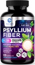 Psylliumの殻繊維の補足1500mg - 完全菜食主義者の、毎日の消化器の健康及び規則性サポートのための溶性繊維、自然なPsylliumの粉の帽子、砂糖なし、非GMO及びグルテンフリー- 120のカプセル