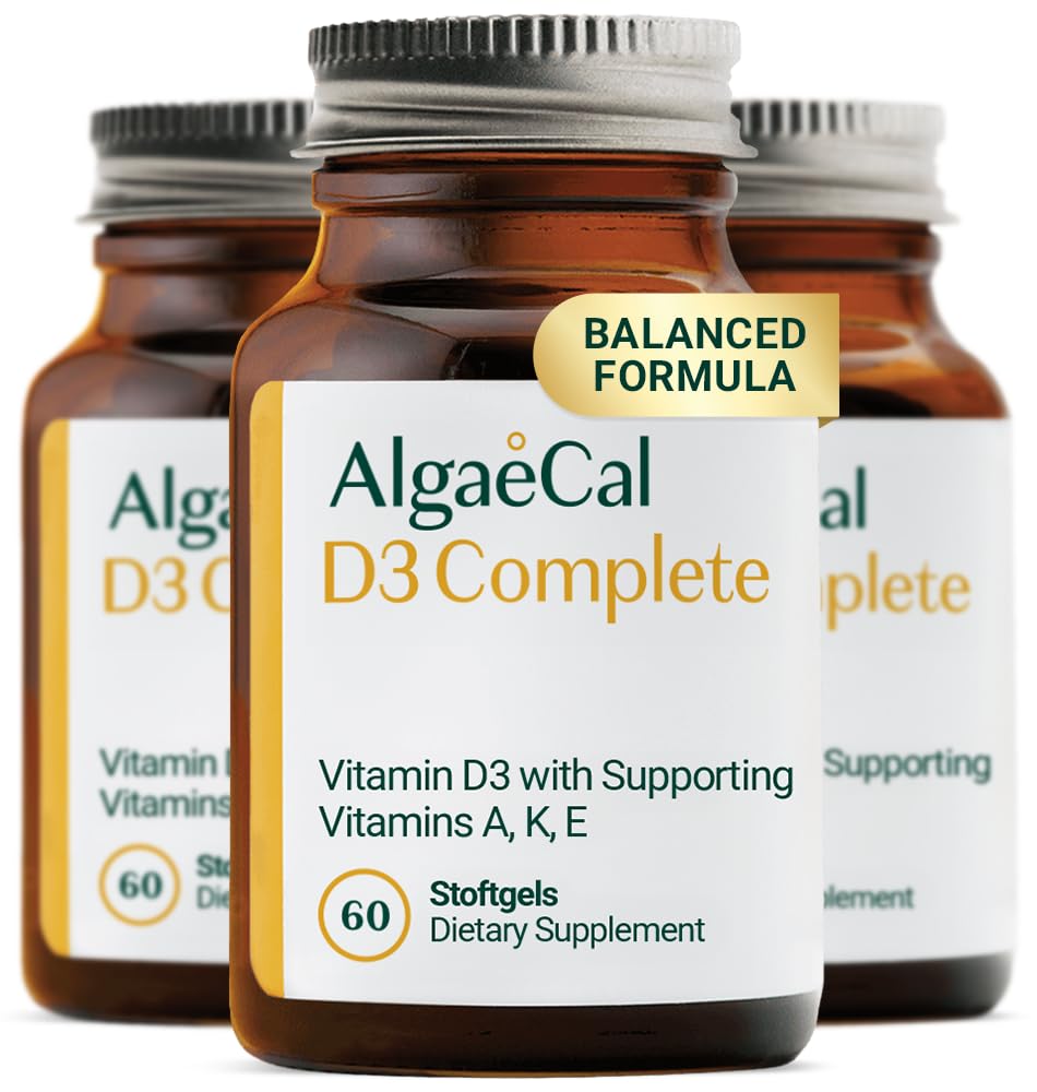 ALGAECAL 4-in-1ビタミンD3 K2の完了 - ADKのビタミンの補足、高められた免疫サポート及び骨の健康D3 K2、A、及びE -全身のウェルネス及び骨の強さ、60の容易な泡のSoftgels