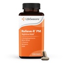 LifeSeasons Relieve-R PM-Eases Nighttime Aches & Discomfort - Relaxes Muscles - Calms The Nervous System - 自然な睡眠サイクルと非習慣の形成をサポート - 46カプセル