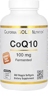 カリフォルニアの金の栄養のCoQ10 100のmg、Coenzyme Q10 Ubiquinone USPは、Mitochondrial機能、360の野菜のSoftgelsを支えます
