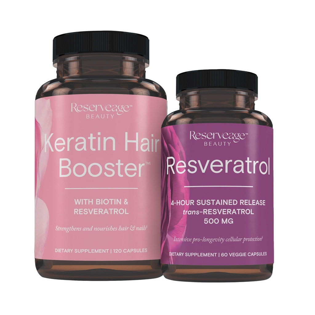 準備の栄養のBiotin及びResveratrol、毛および釘の成長の補足、120のカプセル(60のサービング)及びResveratrol 500のmgは、健康な老化および免疫システムを支えます