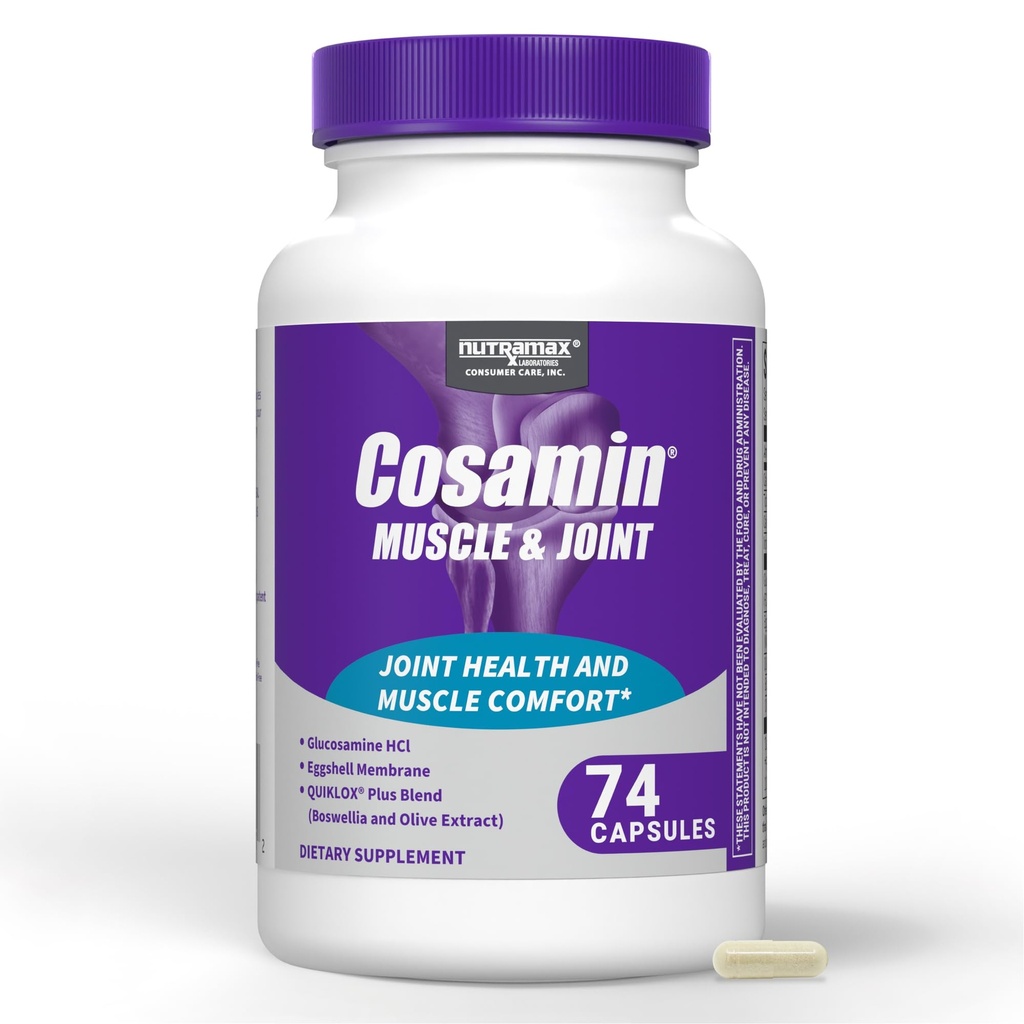 Nutramax Cosamin® の筋肉及び接合箇所、軟骨の故障を減らし、接合箇所を保護し、筋肉痛、74 のカプセルを減らします