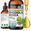 BIO KRAUTER Rhodiolaの補足の液体-カルムネス サポートのための純粋なRhodiola Roseaのチンチ-アルコール及び砂糖の自由なエキス- 4 Fl.Oz。